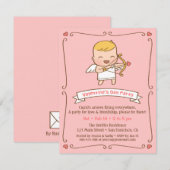Invitations Cute Cupid Valentines Day Party (Devant / Derrière)