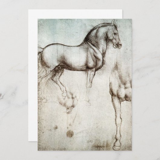 Invitations Da Vinci Horse (Devant / Derrière)