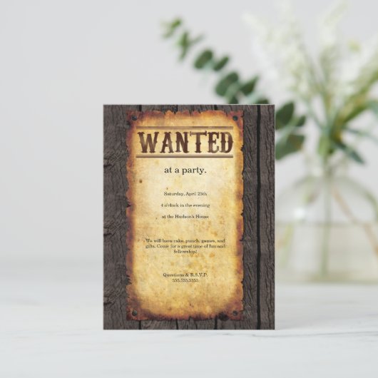 Invitations d'affiches Recherchées (Debout devant)