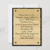 Invitations d'affiches Recherchées Fun Western Cow (Dos)