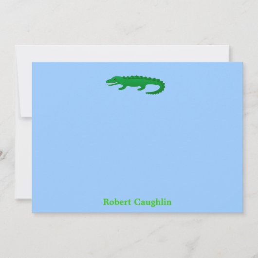 Invitations d'alligator/ Cartes pour notes (Devant)