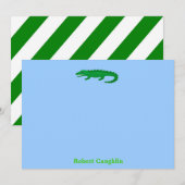 Invitations d'alligator/ Cartes pour notes (Devant / Derrière)