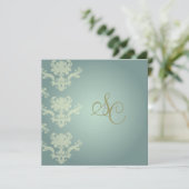 Invitations Damas + bleu argenté/mariage (Debout devant)