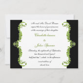 invitations damassés noirs et verts (Dos)
