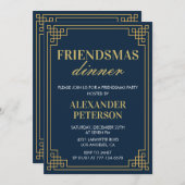 Invitations d'amis Dîner Marine Gold (Devant / Derrière)