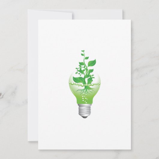 Invitations d'ampoule de jour de la terre (Devant)