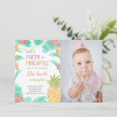Invitations d'ananas avec photo (Debout devant)