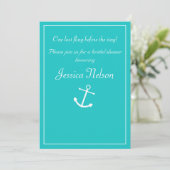 Invitations d'Ancres marines turquoise turquoise (Debout devant)