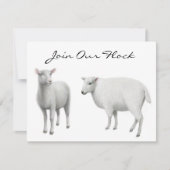 Invitations d'animal de ferme de moutons (Devant)