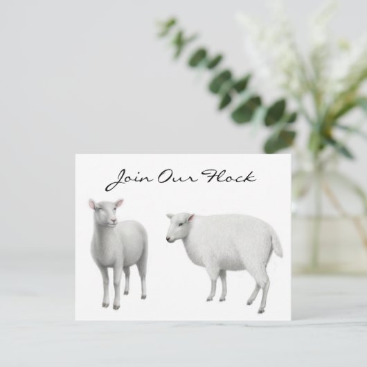 Invitations d'animal de ferme de moutons (Debout devant)