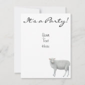Invitations d'animal de ferme de moutons (Dos)