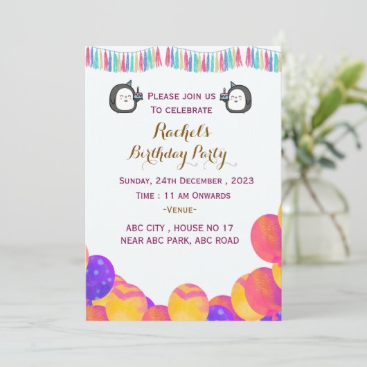 Invitations d'anniversaire (Debout devant)