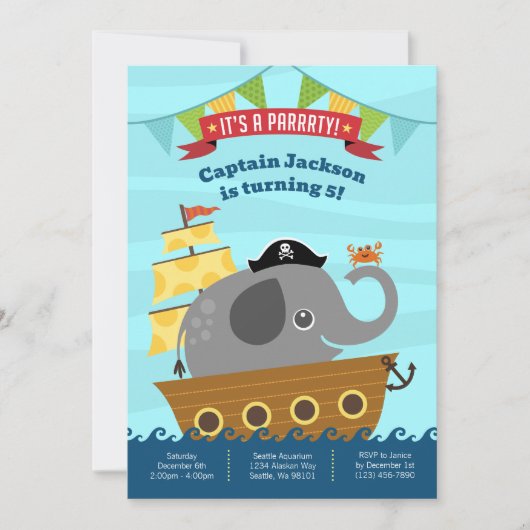 Invitations d'anniversaire (Devant)