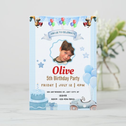 invitations d'anniversaire (Debout devant)