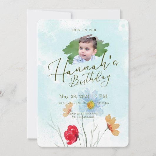 Invitations d'anniversaire (Devant)