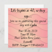 Invitations d'anniversaire (Devant / Derrière)