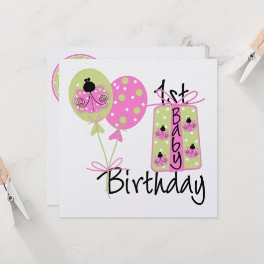 Invitations d'anniversaire (Devant/Arrière en situation)