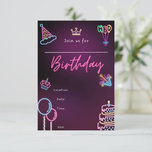 Invitations d'anniversaire (Debout devant)