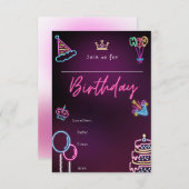 Invitations d'anniversaire (Devant / Derrière)