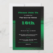 invitations d'anniversaire 16 ans - PERSONNALISER (Dos)