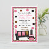 Invitations d'anniversaire à faire un maquillage (Debout devant)