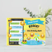 Invitations d'anniversaire à la fête de la piscine (Debout devant)