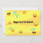 Invitations d'anniversaire à la fête de la piscine (Dos)