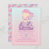 Invitations d'anniversaire à la mignonne fille de  (Devant / Derrière)