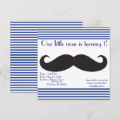 Invitations d'anniversaire à notre petit homme mou (Devant / Derrière)