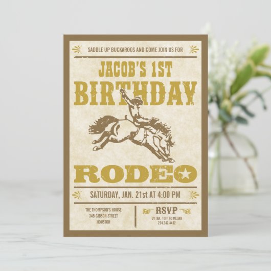 Invitations d'anniversaire à thème occidental (Debout devant)