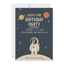 invitations d'anniversaire astronaute garçon