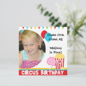 Invitations d'anniversaire au Cirque Photo Customi (Debout devant)