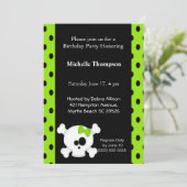 Invitations d'anniversaire au crâne de fille (Debout devant)