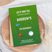 Invitations d'anniversaire au golf Par-Tee
