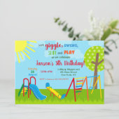 Invitations d'anniversaire au parc de jeux (Debout devant)