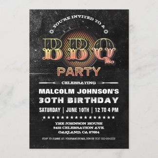 Invitations d'anniversaire| BBQ Party