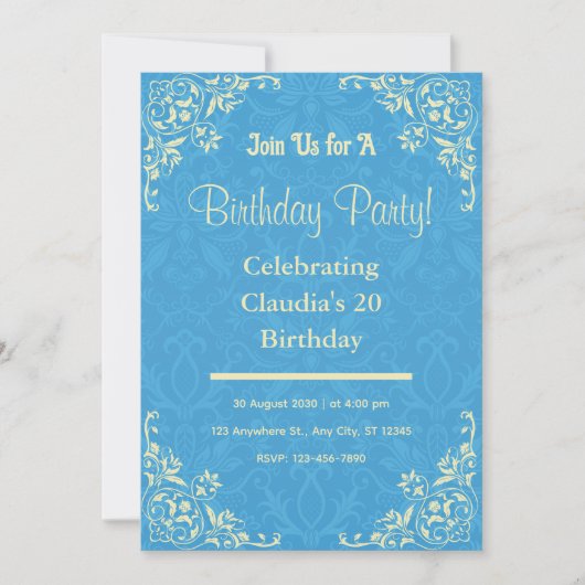 Invitations d'anniversaire Bluey (Devant)