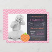 Invitations d'anniversaire Citrouille Chalkboard (Devant / Derrière)