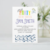 Invitations d'anniversaire colorées (Debout devant)