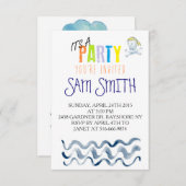 Invitations d'anniversaire colorées (Devant / Derrière)