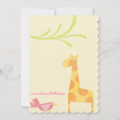 Invitations d'anniversaire d'animaux de la Jungle (Dos)
