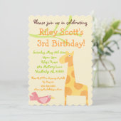 Invitations d'anniversaire d'animaux de la Jungle (Debout devant)