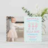 Invitations d'anniversaire de Ballerina (Debout devant)