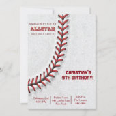 Invitations d'anniversaire de baseball (Devant)