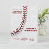 Invitations d'anniversaire de baseball (Debout devant)