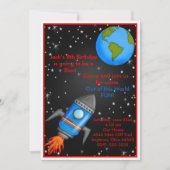 Invitations d'anniversaire de bateau de Rocket (Devant)