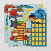 Invitations d'anniversaire de Blond Hair Boy (Devant / Derrière)