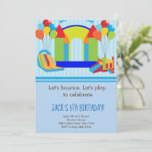 Invitations d'anniversaire de Bounce House (Debout devant)
