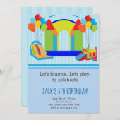 Invitations d'anniversaire de Bounce House (Devant / Derrière)