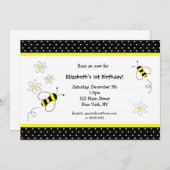 Invitations d'anniversaire de Bumble Bee (Devant / Derrière)